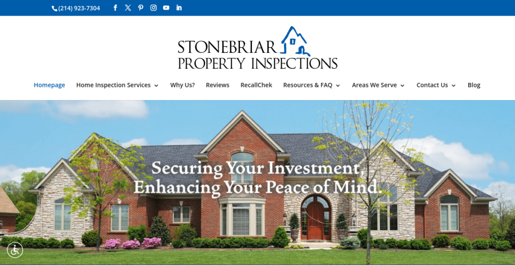 Home inspector Website Design 21 Stonebriar Property Inspections