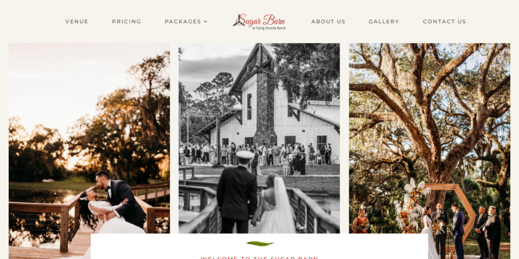 Wedding Venues Website Design 25 Sugar Barn