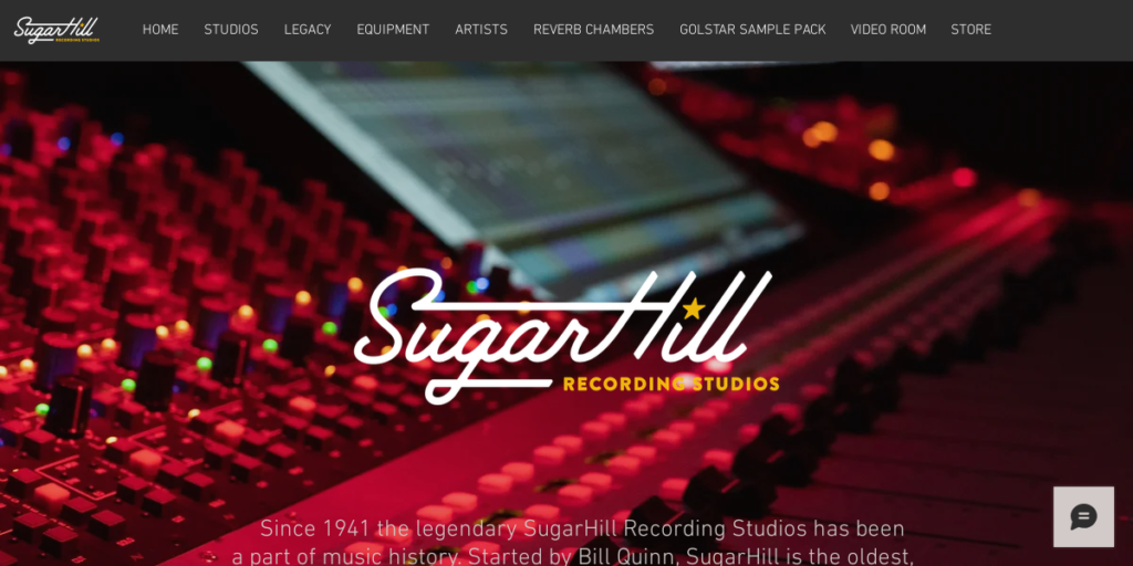 Recording Studio Website Design 23 Sugar Hill Studios