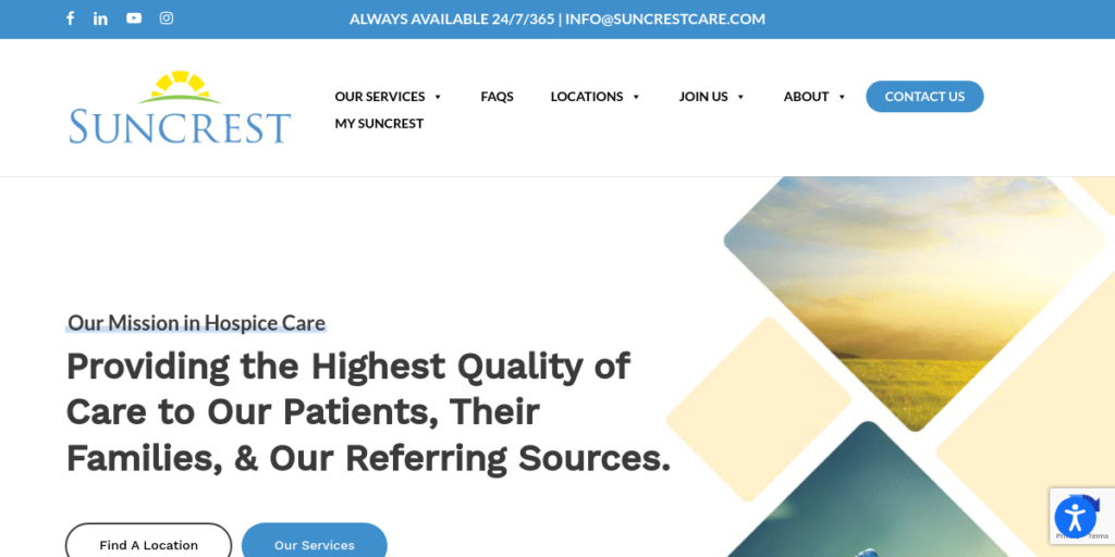 Hospice Website Design 5 Sun Crest Care