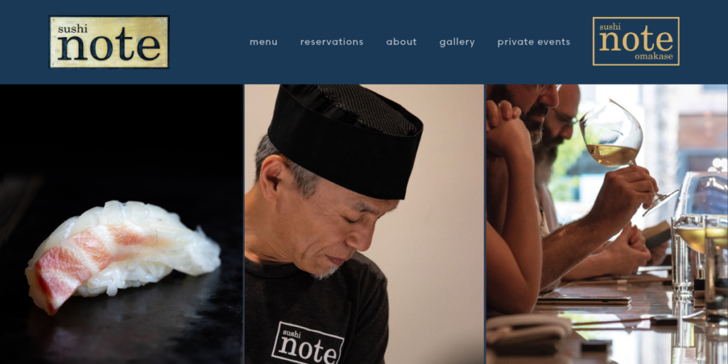 Sushi Restaurant Website Design 15 Sushi Notela