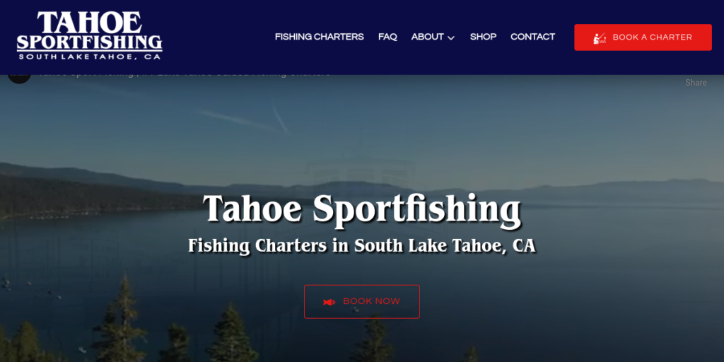 Fishing Charter Web Design 17 Tahoe Sport Fishing