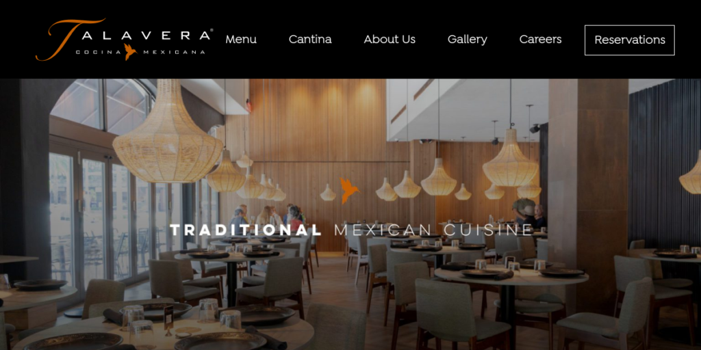 Mexican restaurant Website Design 3 Talavera Cocina Mexicana