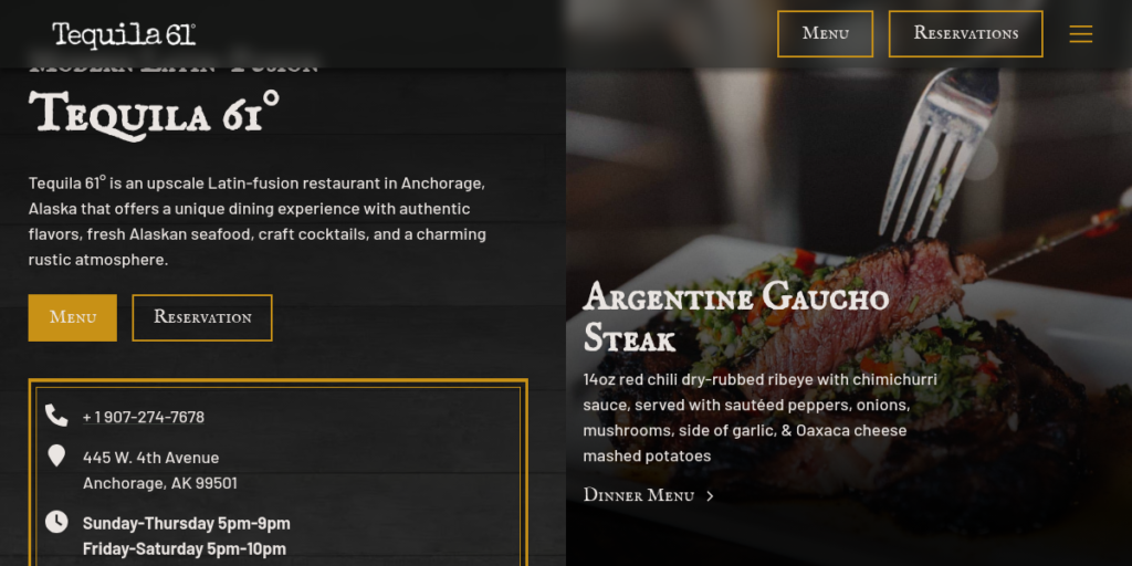 Mexican restaurant Website Design 13 Tequila 61