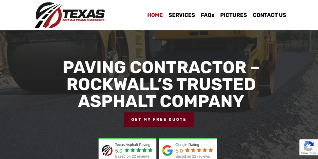 Driveway Contractor Website Design 4 Texas Asphalt Paving Concrete