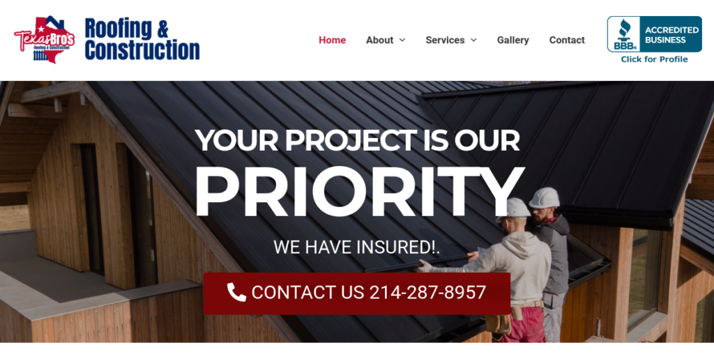 General Contractor Website Design 10 Texas Bros Contractor