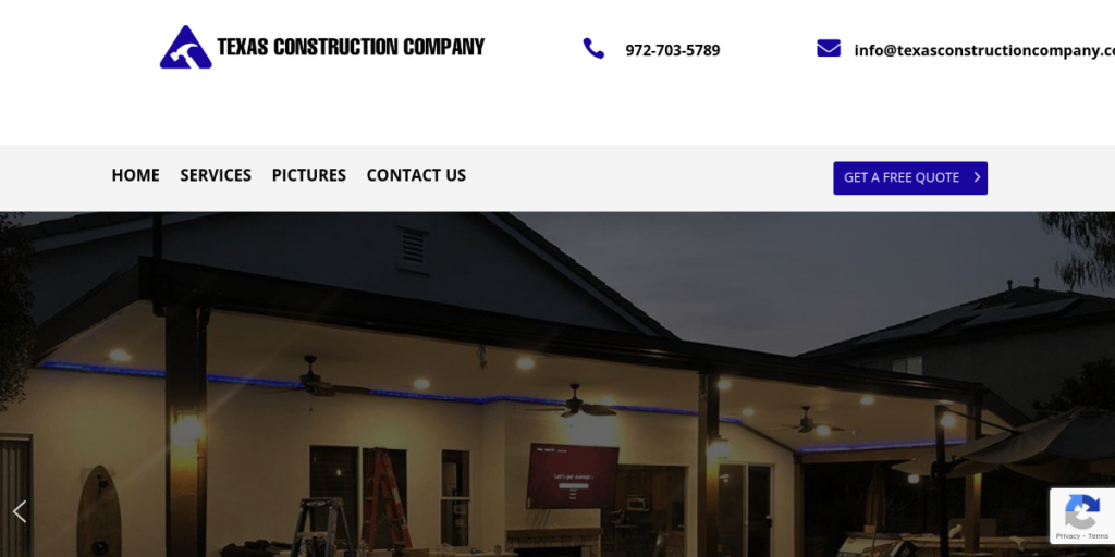 General Contractor Website Design 24 Texas Construction Company