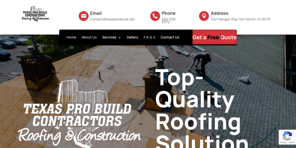 General Contractor Website Design 11 Texas Pro Build