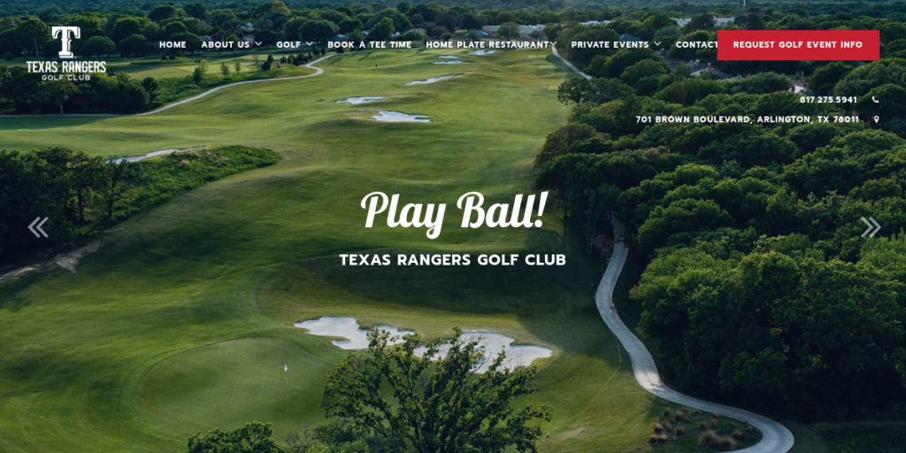 Golf Course Website Design 19 Texas Rangers Golf Club