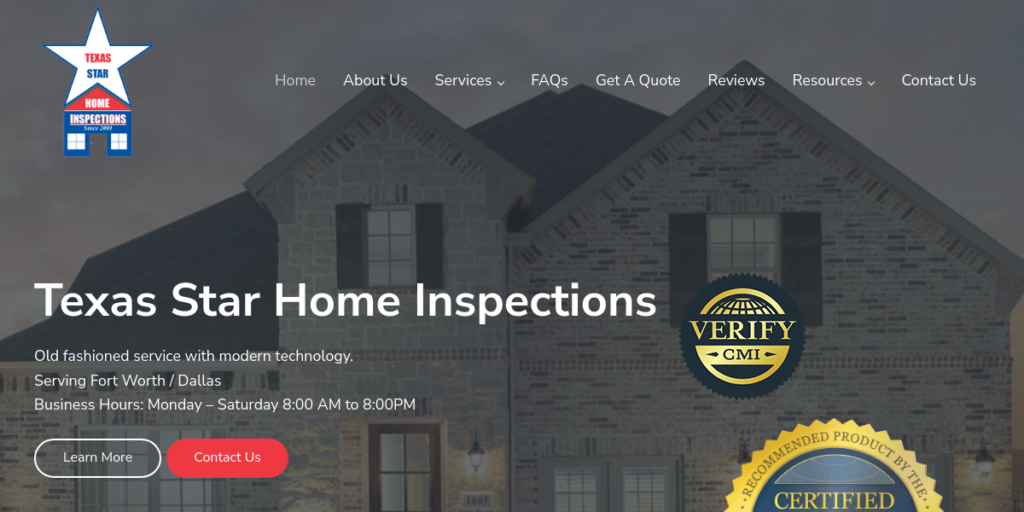 Home inspector Website Design 5 Texasstar Home inspections