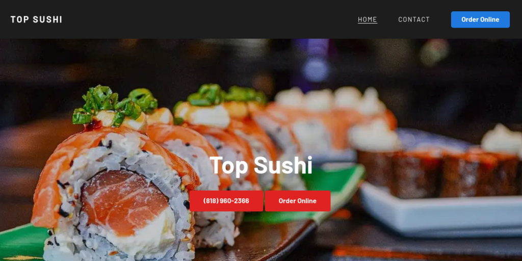 Sushi Restaurant Website Design 13 Top Sushi Valley