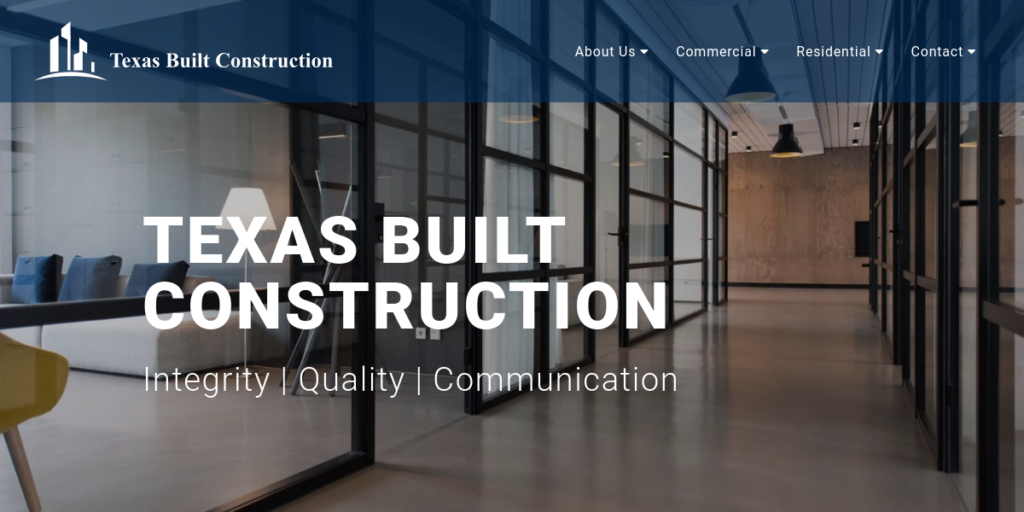 General Contractor Website Design 23 Tx Built Construction