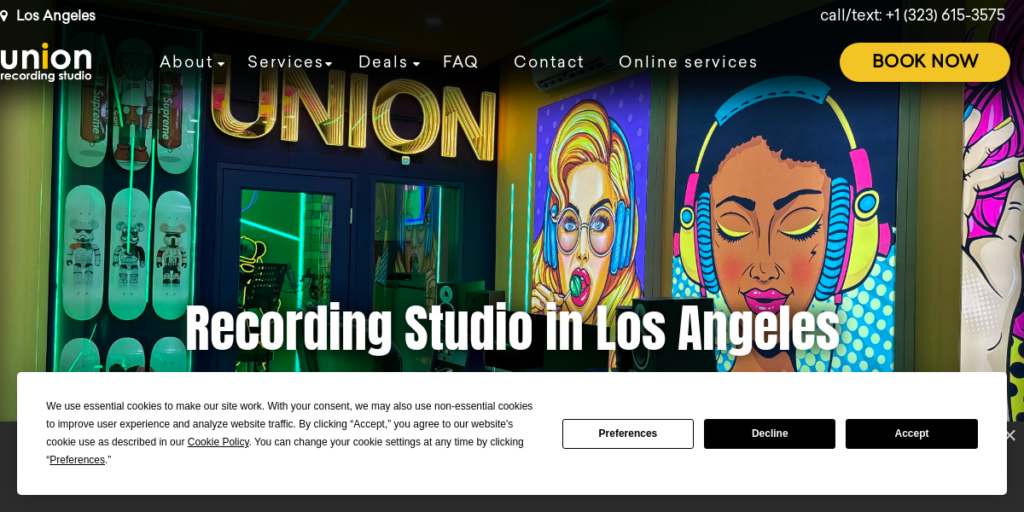 Recording Studio Website Design 16 Union Rec Studios
