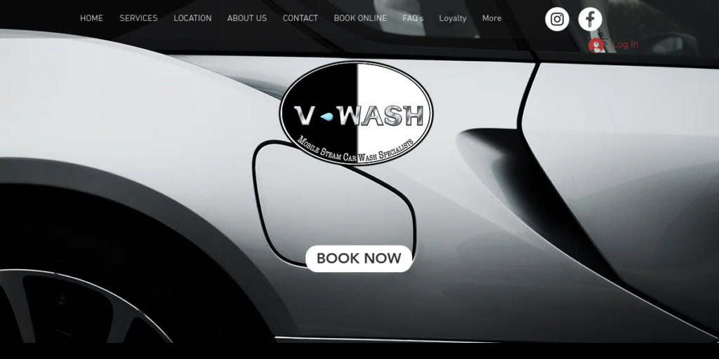 Car Wash Website Design 24 V Wash