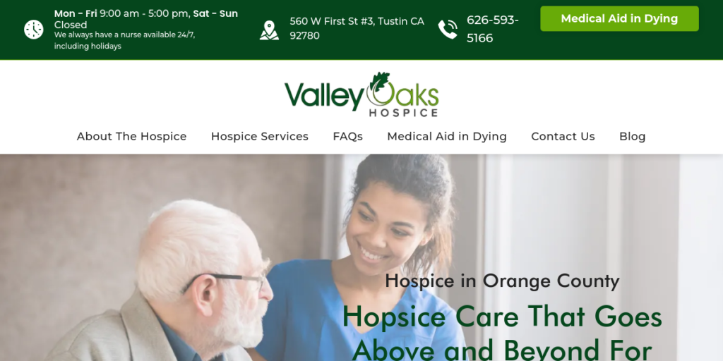 Hospice Website Design 9 Valley Oaks Hospice