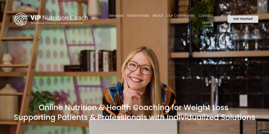 Dietitian Website Design 14 Vip Nutrition Coach
