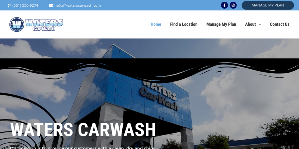 Car Wash Website Design 23 Waters Car Wash