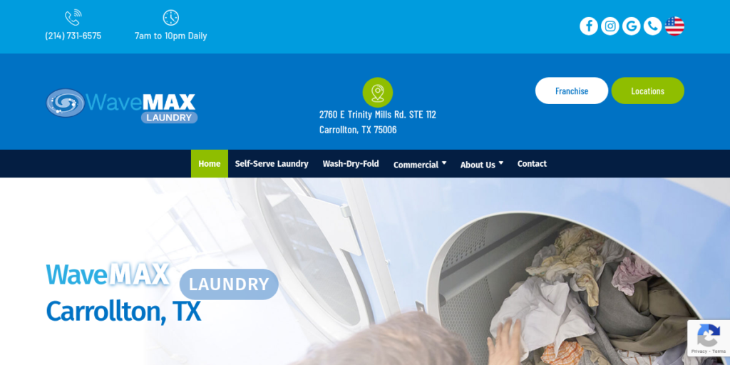 Laundry Website Design 2 Wave Max Laundry