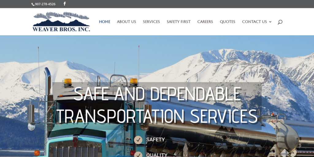 Trucking Company Website Design 12 Weaver Brothers INC