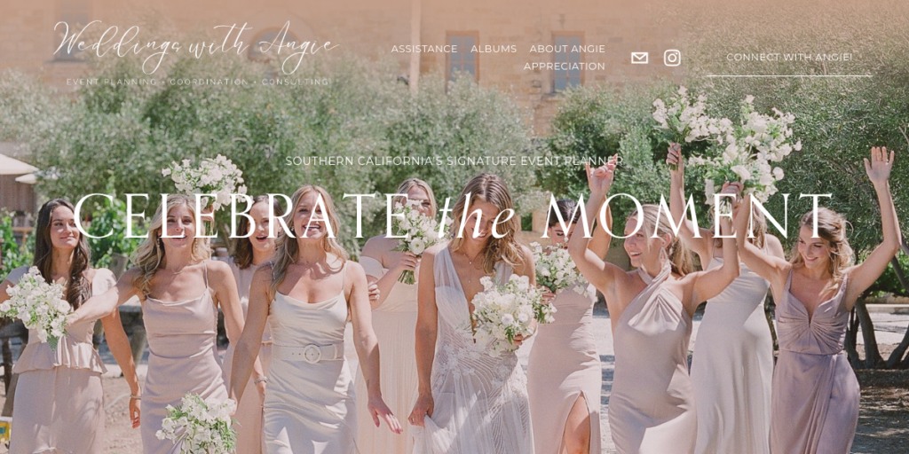 Wedding Planner Website Design 2 Weddings With Angie