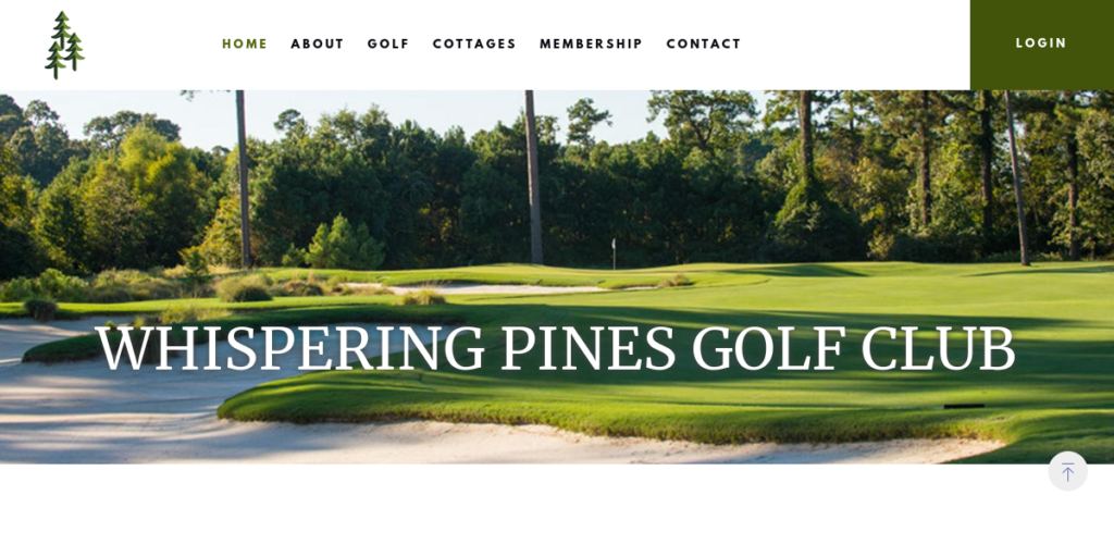 Golf Course Website Design 16 Whispering Pines Golf Club
