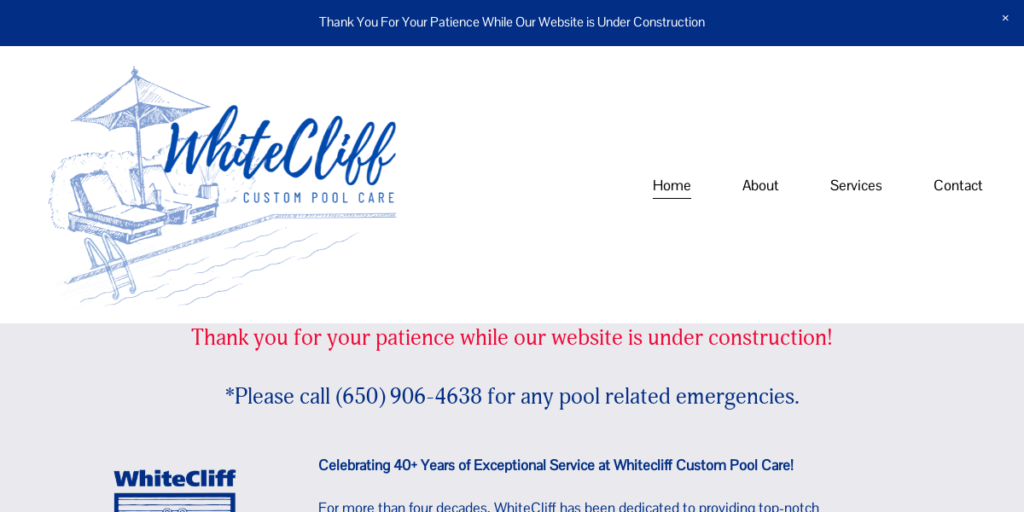 Swimming Pool Contractor Website Design 21 White Cliff Pool
