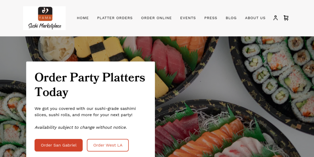 Sushi Restaurant Website Design 18 Yama Sushi Marketplace