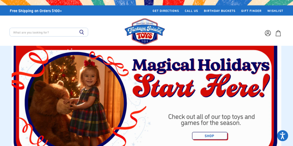 Toy store Website Design 13 Fantasy island Toys