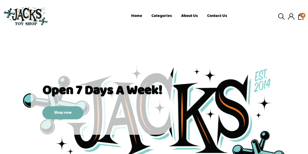 Toy store Website Design 5 Jacks Toy Shop