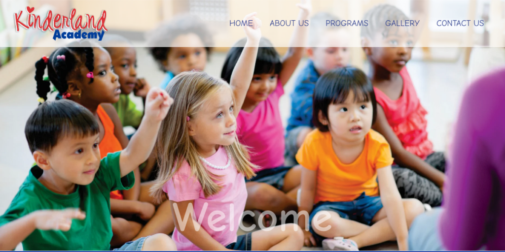 Kindergarten Website Design 1 Kinderland CA