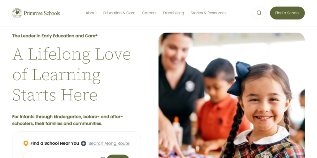 Kindergarten Website Design 11 Primrose Schools