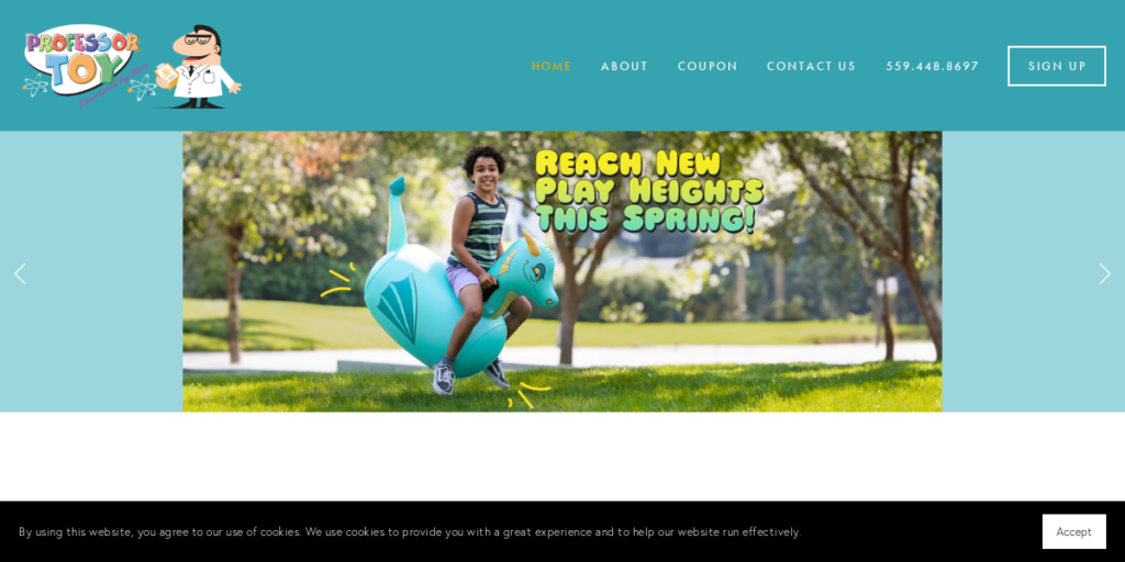 Toy store Website Design 7 Professor Toy