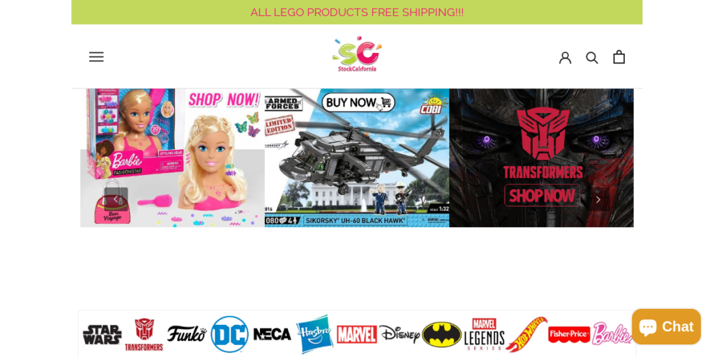 Toy store Website Design 11 Stock California