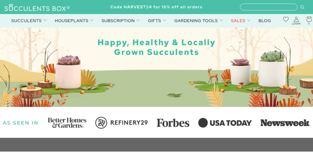 Greenhouse Website Design 10 Succulents Box