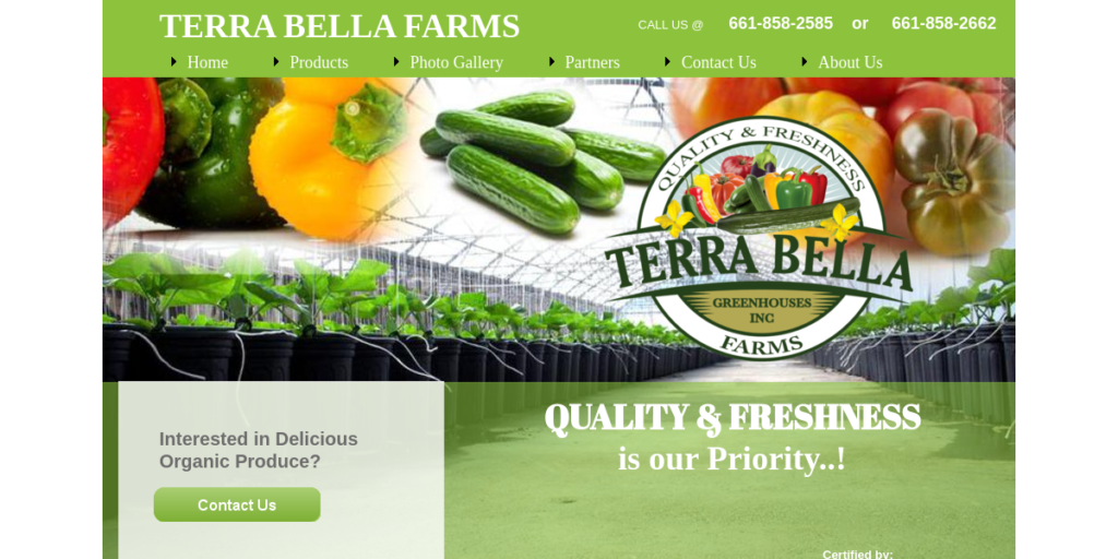 Greenhouse Website Design 13 Terrabella Farms LLC