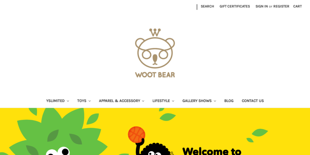Toy store Website Design 12 Woot Bear