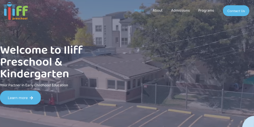 Kindergarten Website Design 6 iliff Preschool