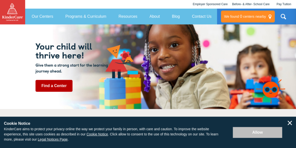 Kindergarten Website Design 4 kinder Care