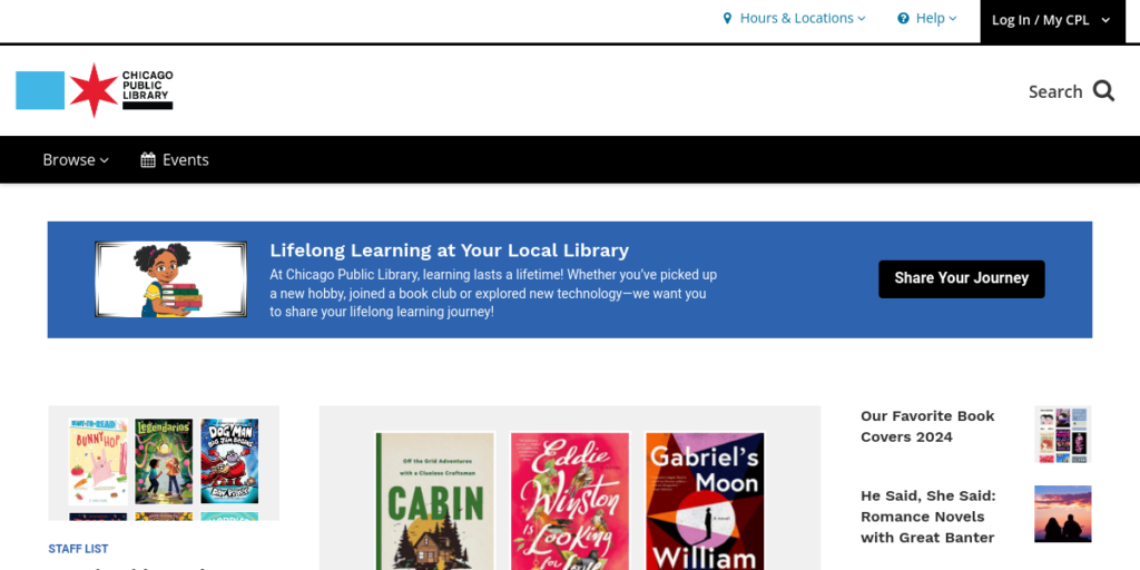 Library Website Design 10 Chicago Public Library