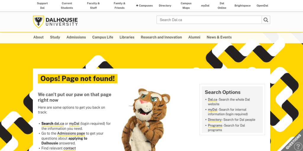 Library Website Design 15 Dalhousie University Library