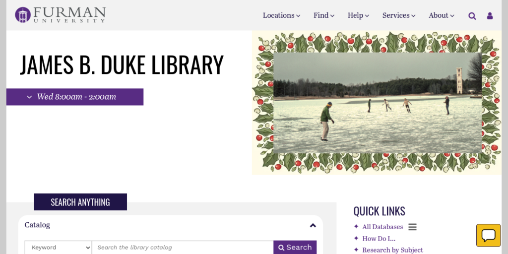Library Website Design 20 Furman University Library