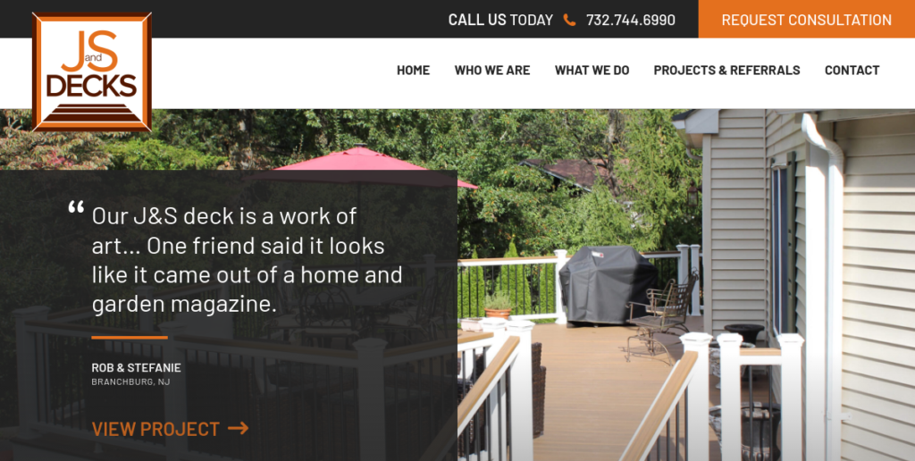 Deck Builders Website Design 10 J and S Decks