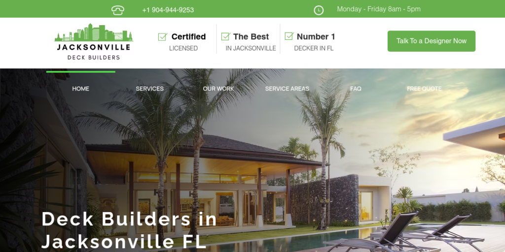 Deck Builders Website Design 20 Jacksonville Deck Builder