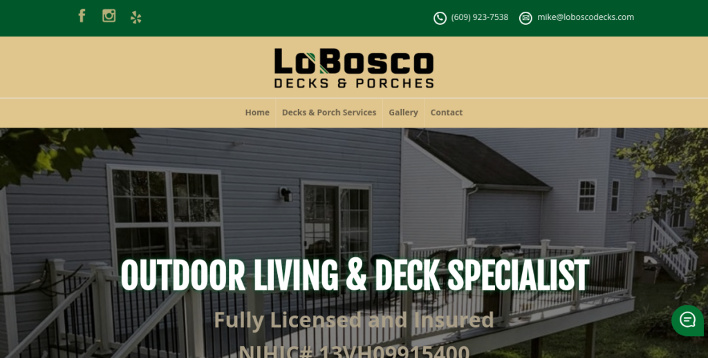 Deck Builders Website Design 13 Lo Bosco Decks