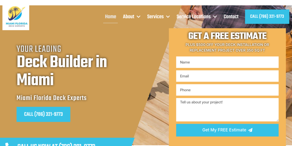 Deck Builders Website Design 24 Miami Florida Decks