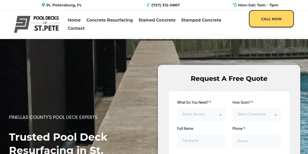 Deck Builders Website Design 31 Pool Decks of ST PETE