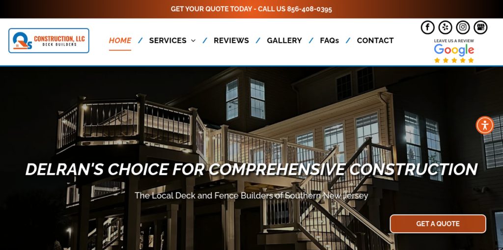 Deck Builders Website Design 2 QS Decks