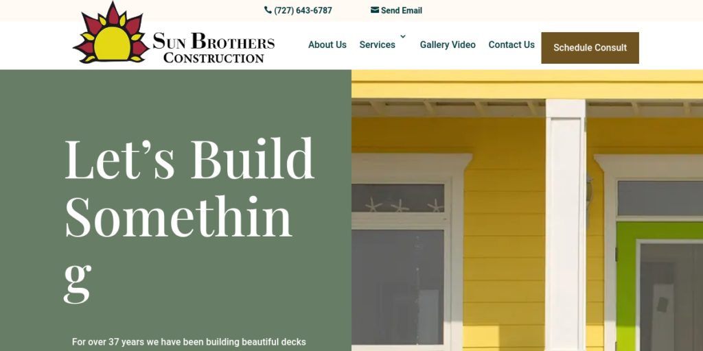 Deck Builders Website Design 27 Sun Brothers Construction