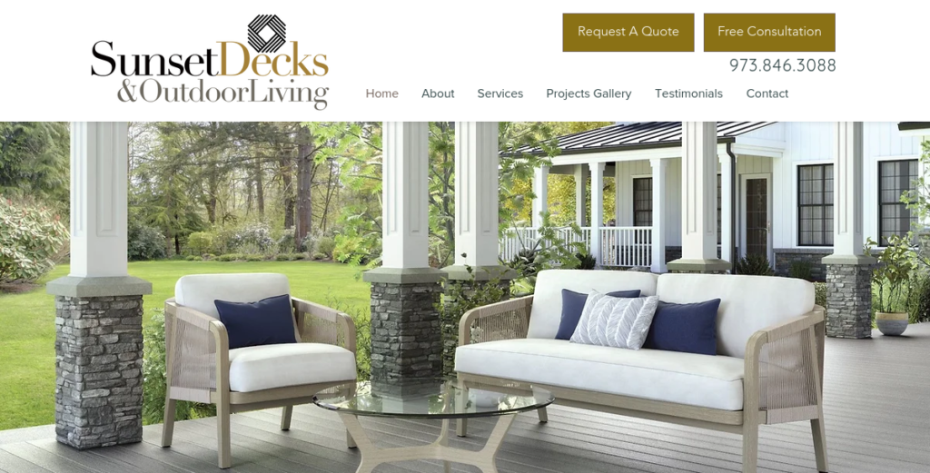 Deck Builders Website Design 16 Sunset Decks