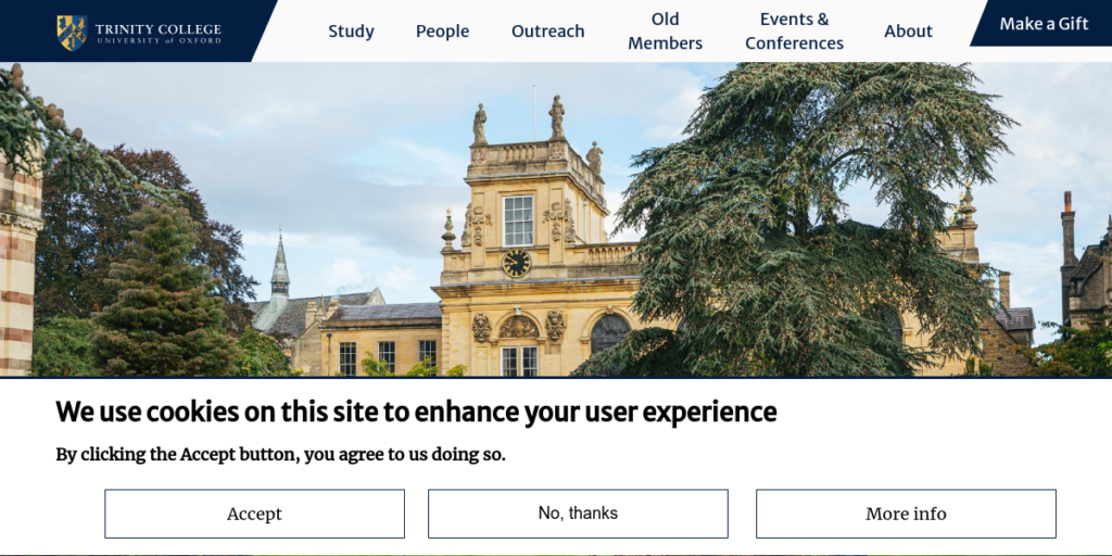 Library Website Design 16 Trinity College Library Oxford
